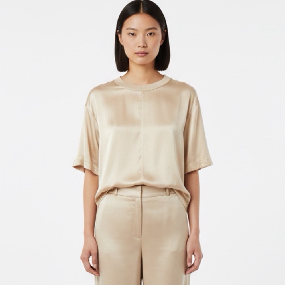 Naked Cashmere Champagne 100% Silk Top